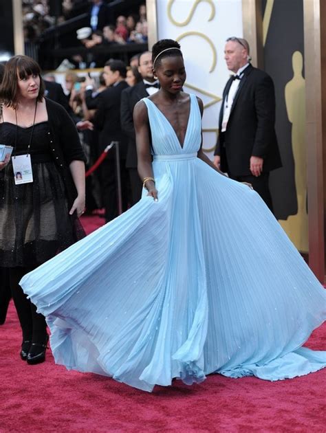 lupita nyong'o blue prada dress